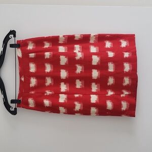 Corey Lynn Calter red and white pencil skirt